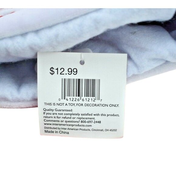 Holiday Home Monogrammed G Red and White 16 Inch Christmas Stocking New - Picture 4 of 4